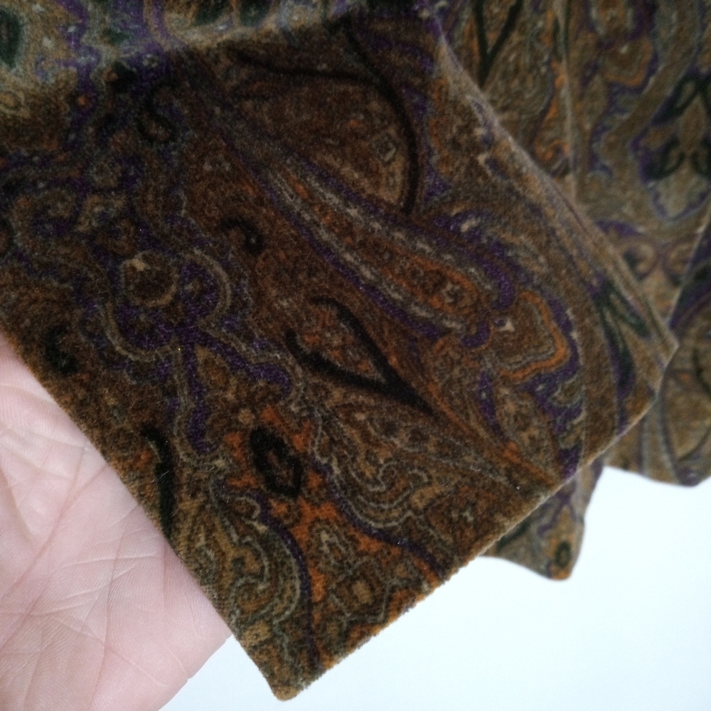 Andrea Vicaro Vintage velvet paisley one button blazer women's size 12 - Picture 5 of 9